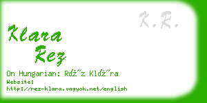 klara rez business card